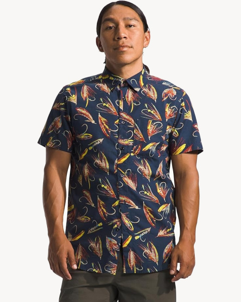Рубашка TNF S/S Baytrail Pattern Shirt (Мужской; M; SummitNavy HandTiedFlyPrint)